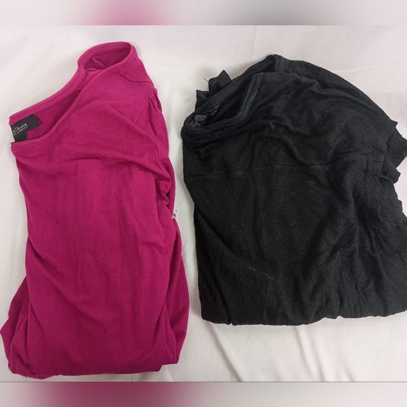 2/$30 White House Black Market Pink and Black Short Long Sleeve Bundle (#717) - Picture 1 of 8